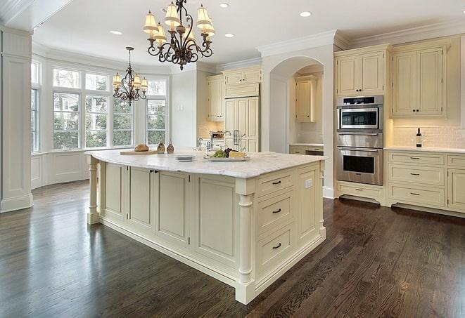 close-up of wood pattern laminate flooring in Argyle